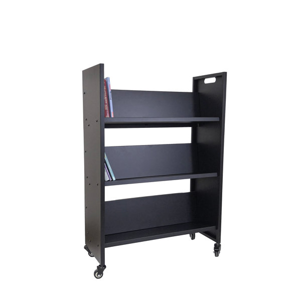 Fixturedisplays® Metal Book Cart Rooling Book Truck Library Book Cart